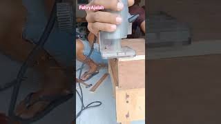 tidy up the edges of the plywood with a trimmer shorts woodworking trimmer carpentry project [upl. by Dumm]