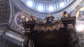 St Peters Baldachin St Peters Basilica Gian Lorenzo Bernini 15981680 Vatican City [upl. by Beaudoin]