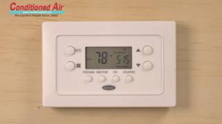 How to Program Carrier Thermostat  Conditioned Air [upl. by Yzdnil]