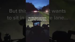 Driver had a rear facing dashcam What would you do baddriver motorcycle overtake undertaker [upl. by Vivle557]