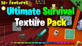 Ultimate Survival Texture Pack V2 USTP V2  Best Default Edit MCPE Pack  Useful [upl. by Malissa]