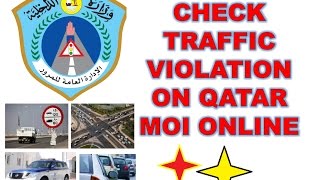 Check Qatar MOI Traffic Violations Online [upl. by Ydnirb]