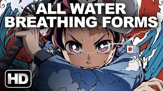 Kimetsu No Yaiba Demon Slayer All Water Breathing Forms [upl. by Animor]