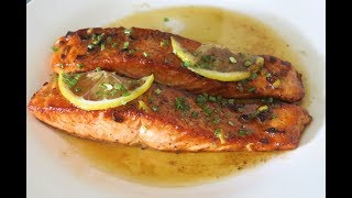 Recette 118  Un Saumon Tendre au Beurre et au Citron en 5 MINUTES  Lemon Butter Salmon [upl. by Grimaud]