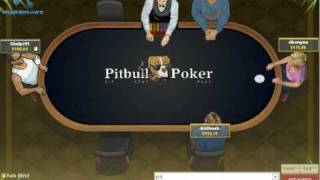 Pitbull Poker is a Scam Online Texas Hold Em [upl. by Notlrahc953]