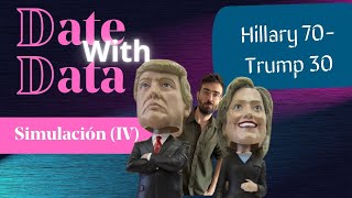 Date With Data E10 Hillary Clinton 70 Donald Trump 30 aprende a simular elecciones americanas [upl. by Dibru]