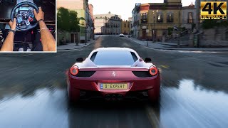 Ferrari 458 Italia  Forza Horizon 5  Steering Wheel Gameplay [upl. by Yoho]