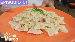 Pasta con salmón  Receta Italiana [upl. by Lutero]