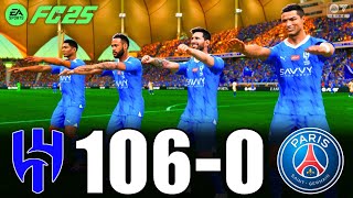 FC 25  NEYMAR RONALDO MESSI MBAPPE HAALAND ALL STARS  AlHILAL 1060 PSG  PS5 4K 60FPS [upl. by Eeleimaj]