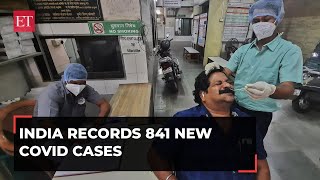 India records 841 new Covid cases three deaths in 24 hours active caseload at 4309 [upl. by Nerad]