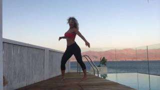 Zumba fitness dance La Bicicleta Shakira step by step by Sahar Bram [upl. by Zevahc]