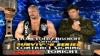 Stone Cold amp Eric Bischoff Contract Signing Part 1 [upl. by Rolyt]