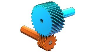 SolidWorks Tutorial 291 Crossed helical gear s screw gears [upl. by Zerk]