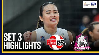 AKARI vs CIGNAL  SET 3 HIGHLIGHTS  2024 PVL REINFORCED CONFERENCE  August 6 2024 [upl. by Nuj571]