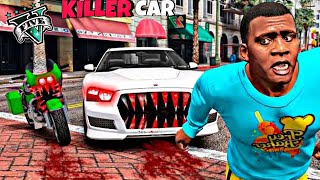 GTA 5  curesd killer Car Killed Franklin  killer car attack franklin in GTA V MOD FULL STORY [upl. by Drofnelg]