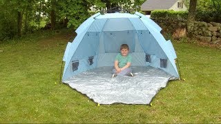 Easthills Outdoors Instant Shade Easy Setup Beach Tent Review [upl. by Kalie]