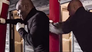 Mike Tyson on HEAVYBAG vs Jake Paul FIRST LOOK RIPS LEGENDARY KO Combos at Age 57 [upl. by Krein]