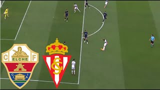 Elche CF 21 Real Sporting Resumen y Goles  La Liga 2  202425 [upl. by Arataj]