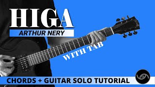 Higa  Arthur Nery Chords  Guitar Solo Tutorial WITH TAB [upl. by Notniw]