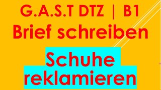 GAST DTZ B1 Briefe schreiben Prüfung B1 Neu 2024 [upl. by Ihdin]