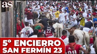 RESUMEN del quinto ENCIERRO de SAN FERMÍN 2023  Diario As [upl. by Lain]