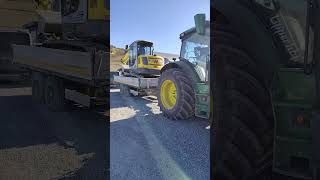 John Deere in den Bergen 🗻 Baggertransport 😍 AgrarvideosLipperhof [upl. by Oibirot]