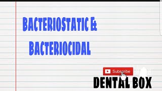 Difference between Bacteriostatic and Bactericidal [upl. by Pretrice488]