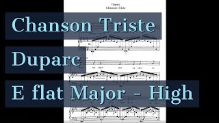 Chanson Triste Piano Accompaniment Duparc Karaoke E flat High Voice [upl. by Dlarej839]