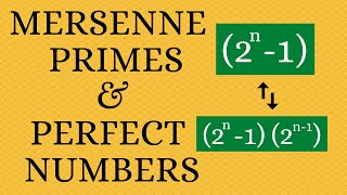 MERSENNE NUMBERS amp PERFECT NUMBERS Relation between Mersenne Primes amp Perfect Numbers Amazing Maths [upl. by Koblas]