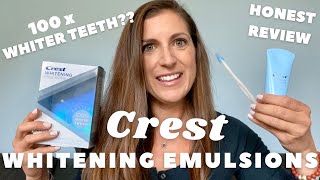 CREST WHITENING EMULSIONS REVIEWFIRST IMPRESSIONS 100 Whiter Teeth Does Crest Whitening work [upl. by Hanala133]