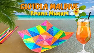 🌴🥥 CIOTOLA MALDIVE di BRUNO MUNARI in Cartoncino ⬜✂🎨 Arte Immagine e Tecnologia [upl. by Yelsew536]