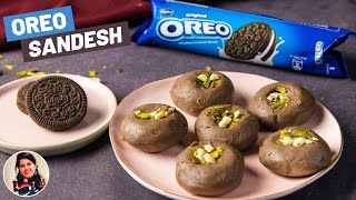 Oreo Sandesh Recipe  Bengali Sandesh  चॉकलेट सन्देश  Bengali Sweet [upl. by Bentley106]