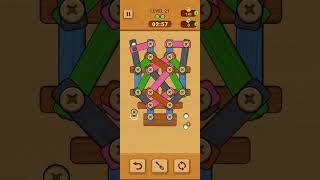 Woodle  Wood Screw Puzzle Level 21  GAME Walkthrough [upl. by Anait]