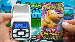 BRAND NEW SET Weighing Pokémon Vivid Voltage Booster Packs [upl. by Esoranna]