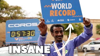 HALF MARATHON  WORLD RECORD  Yomif Kejelcha [upl. by Paolo]