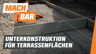 Unterkonstruktion für Terrassen und Pflasterflächen  OBI [upl. by Jutta]