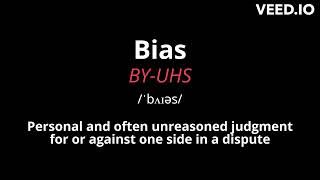 How to Pronounce Bias [upl. by Ellinet]