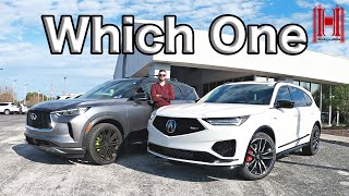 2024 Acura MDX Type S vs Infiniti QX60 Autograph Comparison All Specs amp Test Drive [upl. by Htehpaj]