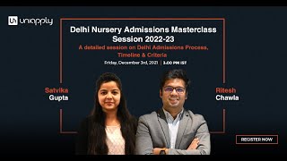 Delhi Nursery Admissions Masterclass Session 202223 [upl. by Lewse623]