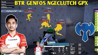 GENFOS CLUTCH GPX  SEMUA PENONTON HISTERIS LIAT AKSI GILA DARI BTR GENFOS  PUBG MOBILE [upl. by Winni]