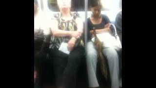 Train victim annoyed by sleeping beauty [upl. by Akcirred]