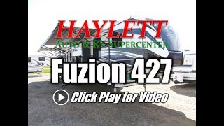 Sold HaylettRV  2018 Fuzion 427 Outside Kitchen Luxury Toy Hauler Fifth Wheel by Keystone RV [upl. by Dorsman]