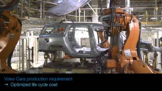 ABB Robotics  Spot Welding at Volvo with Integrated Dress Packs [upl. by Charyl]