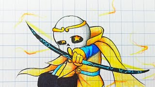 How to draw Sans Dream Sans Undertale Cách vẽ Dream Sans đơn giản mà siêu đẹp [upl. by Slohcin377]