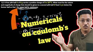 🤨🤨numericals on coulombs law class 12th  lec 3 [upl. by Shirk]