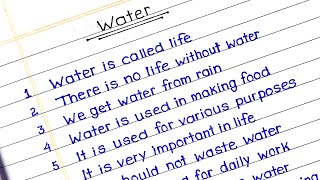 10 lines on water slogans on water in english save water slogans [upl. by Letnohc]