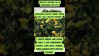 Menthya Soppina Palya  Spicy Fenugreek StirFry Recipe [upl. by Juback993]