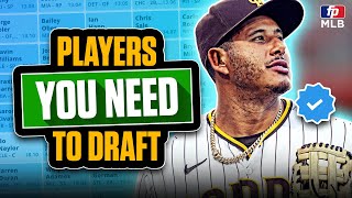 The Best Draft Targets at Each Position 2024 Fantasy Baseball [upl. by Romine800]