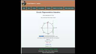 Dinamic presentation of the Trigonometric Circle TrigonometricCircleReactCodeSineCosine [upl. by Netsirk]