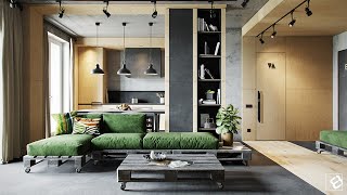 Combining Industrial Style with Modern Minimalist Living Rooms [upl. by Platto]